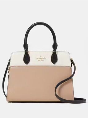 KATE SPADE ♠️New York 🤎Madison🤎 COLORBLOCK MEDIUM SATCHEL BAG 🌟LIKE NEW🌟